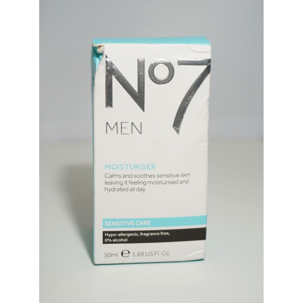 No7 Men's Sensitive Skin Daily Moisturizer Fragrance Free Hypo Allergenic 1.7 oz